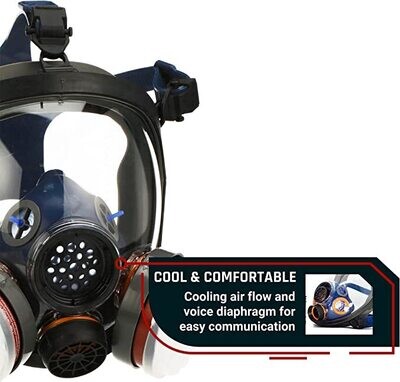 Full Face Chemical & Particulate Respirator (Reusable Eye Protection Mask)