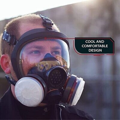Full Face Chemical & Particulate Respirator (Reusable Eye Protection Mask)