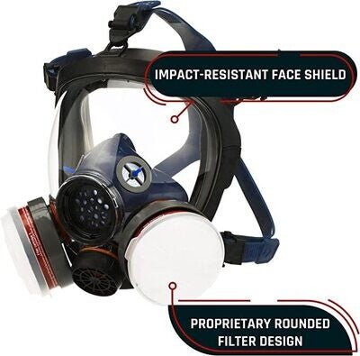 Full Face Chemical & Particulate Respirator (Reusable Eye Protection Mask) - Cozmo Recon