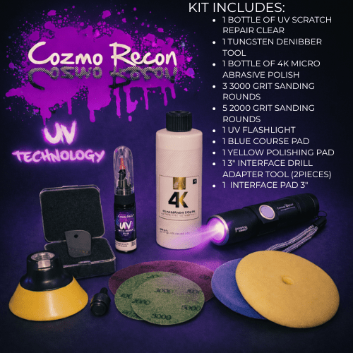UV Scratch Repair Kit for Automotive Surfaces - Cozmo Recon UV Scratch Repair Kit for Automotive Surfaces